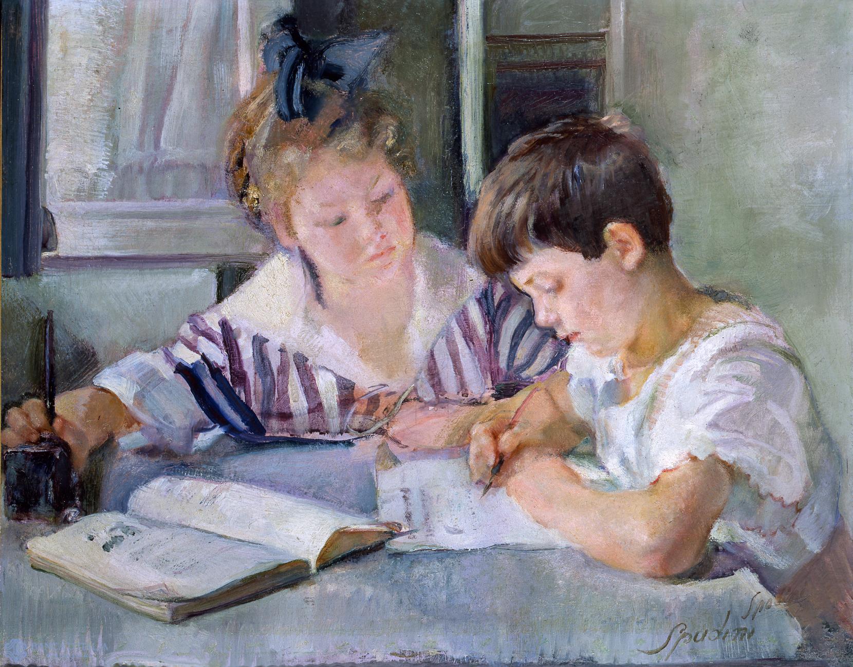 Bambini che studiano