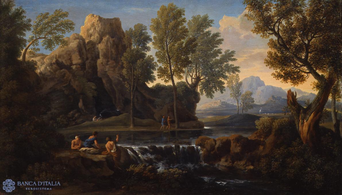 River Landscape with Figures